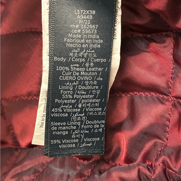 John Varvatos TommyLeather Bomber with Removable Shearling Collar Small - Picture 14 of 16